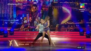 Lourdes Sánchez y Nico Villalba abrieron la pista bailando jive