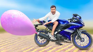 Balloon Vs Bike Silencer - Super Big Size Balloon Create #dilrajsingh #mrindianhacker