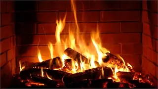 Musique douce sur un beau feu de cheminée avec crépitements - Ambiance Relaxation Etude Sommeil (HD)