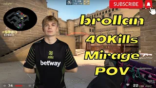 brollan 40Kills Mirage POV @ FACEIT ranked 2022.11.30 - CSGO POV