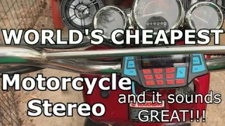 WORLD'S CHEAPEST MOTORCYCLE / BICYCLE STEREO!  ATV UTV X0024Q29J1 PLUS WHICH TO AVOID