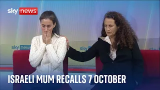 Israel-Hamas war: Mother who escaped Hamas kidnapping breaks down in TV interview