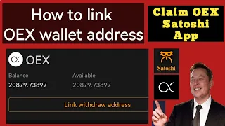 How to link OEX wallet address | how to link withdraw address in Satoshi app