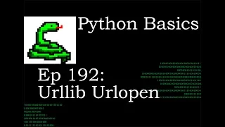 Python Basics Urllib Urlopen