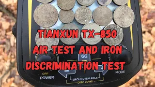 Tianxun TX-850 Air test and Iron discrimination test