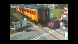 Train NEAR MISSES | People/Cars nearly getting hit by trains