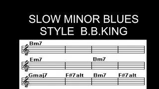 SLOW MINOR BLUES 12 Bar - solo - style b.b. king