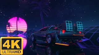 Synthwave DeLorean Drive - Live Wallpaper Screensaver - 4K Ultra HD 60fps #livewallpaper4k