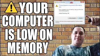 Your Computer is low on memory | Problem Fix | Windows 7