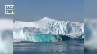 Massive Chunk of Ice Breaks Off Glacier in Greenland #Shorts