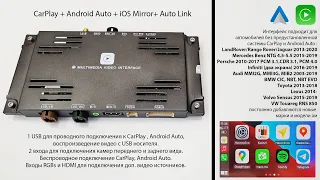 Видеоинтерфейс CarPlay Android Auto для моделей не имеющих эти функции. Пример на Range Rover Evoque
