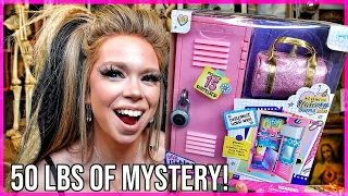 OPENING 50 LBS of Mystery Boxes! (Real Littles Locker, LOL Surprise, Squishimals, etc!)