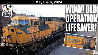 OLD OPERATION LIFESAVER! VIA RAIL IN LARAMIE, POWER MOVES, BADGER ETHANOL & TOP GON CARS & THUNDER