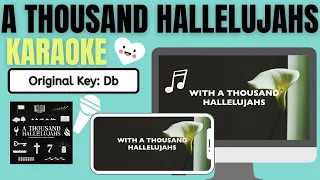 🙌A THOUSAND HALLELUJAHS- Brooke Ligertwood 🎤KARAOKE/Instrumental with lyrics Melody Cover