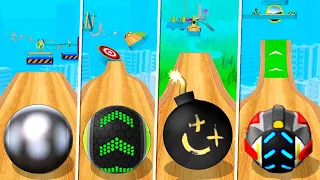 Going Balls - 4 Balls Impossible Squid Race - Who Would Win