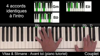 Vitaa & Slimane - Avant toi (piano tutoriel)