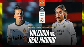 Valencia vs. Real Madrid | Liga F 2023-24 Matchday 2 Livestream