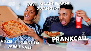 HEEFT FAISEL IEMAND ZWANGER GEMAAKT? & PRANKCALL OP RESTAURANTS! | Bruine Youtubers