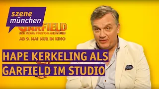 Alles für die Katz: Hape Kerkeling als Garfield im Synchronstudio!