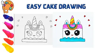 "Sweet Art: How to Draw a Cake for Kids | Fun & Easy Drawing Tutorial!"