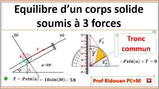 Equilibre sous 3 forces non parallèle#tronc_commun