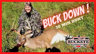 OHIO BUCK HUNT. Slow mo impact shot !