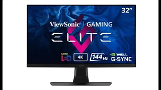 ViewSonic Elite XG321UG 32 Inch 4K IPS 144Hz Gaming Monitor with G-Sync, Mini LED, Nvidia Reflex