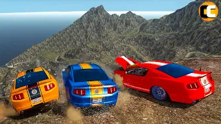 GTA 4 Cliff Drops Crashes with Real Cars mods #28