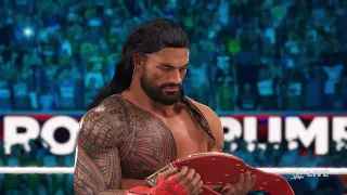 Biggest Universal Championship Title Match on WWE Royal Rumble 2k23 with Brock Lesnar vs Roman Reign