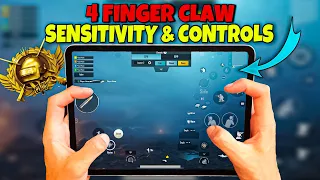 4 Finger Claw BEST SENSITIVITY & CONTROLS 🔥 iPad Air 4 HANDCAM Gameplay PUBG mobile