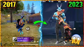 OLD WHITE 444 vs NEW WHITE 444⚡⚡ - Free fire 2017 vs 2023