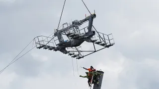 Héliportage des pylônes de la télécabine "Zinal - Sorebois - La Vouarda"