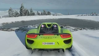 Forza Horizon 4 - PORSCHE 918 SPYDER - Test Drive in snow - 1080p60FPS