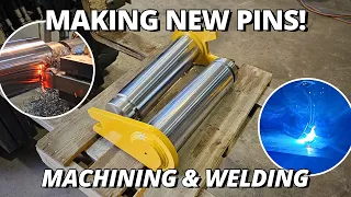 Making NEW Pins for a CAT 657 Scraper Tractor | Machining & Welding