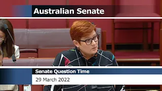 Senate Question Time - 29 March 2022