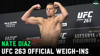 Nate Diaz vs. Leon Edwards | UFC 263 Official Weigh-In