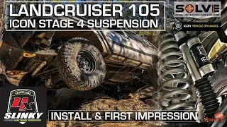 Landcruiser Slinky Long Travel ICON Stage 4 Suspension Install & First Impressions ALLOFFROAD #143