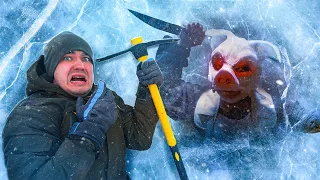 We found these terrible finds frozen in ice, where the killer drowned!