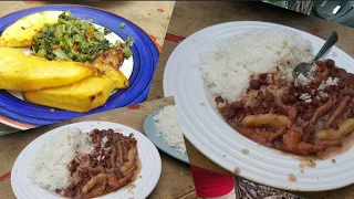 The ULTIMATE PORTLAND FOOD Tour|Homemade  Chocolate Tea, callaloo and Stew peas.