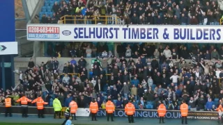 Millwall v Leicester, final whistle and pitch invasion