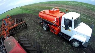 (Сезон 2018) Трактор К 744 р4, БДТ 6ПР  Продолжение полевых работ, разделка целины!