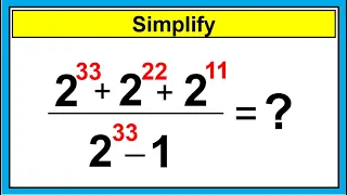 Nice Exponent Math Simplification  Problem