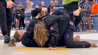 Aubrey finishes a tough opponent by Kimura at the PBJJF Winter Open!