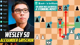 Genius Strategic play by Wesley So against Alexander Grischuk - GCT Rapid Paris 2018