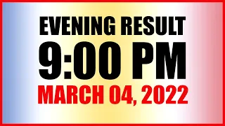 Lotto Result Today 9pm March 4 2022 Swertres Ez2