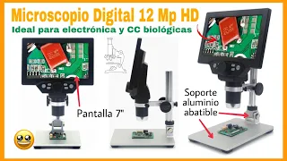 MICROSCOPIO DIGITAL G1200 MUSTOOL 12MP 7" HD || ELECTRÓNICO Y BIOLÓGICO