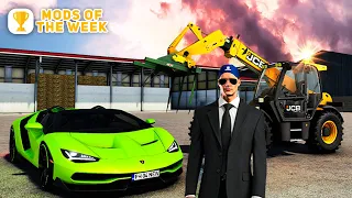 Luxury cars & JCB on the top ! | 10 BEST MODS of the week! (Farming Simulator 19)