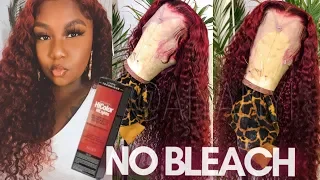 NO BLEACH NEEDED || DYING MY HAIR MAGENTA || MARCH QUEEN JERRY CURL WIG