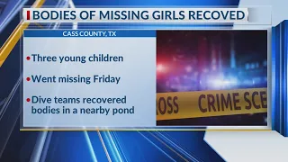 Bodies of 3 girls recovered from Cass County pond