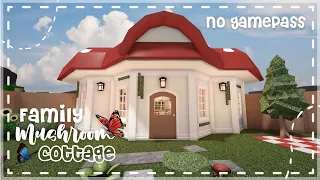 No Gamepass Family Mushroom Cottage Speedbuild and Tour Bloxburg iTapixca builds